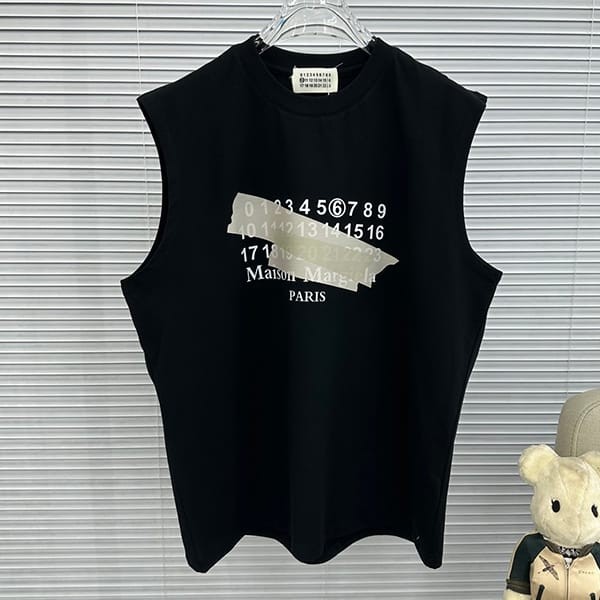 希少MM6 メゾン マルジェラ ナンバリング ロゴ Tシャツ ベスト 偽物 2色 Mat54728